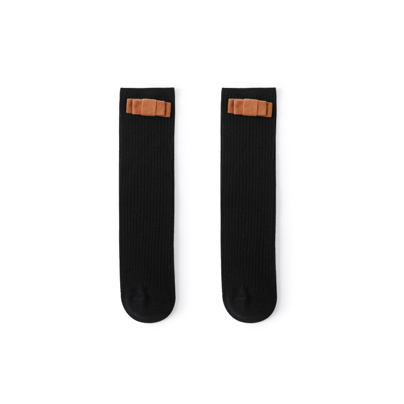 Calcetines de los nuevos niños de 20 años primavera y otoño estilo coreano bowknot niñas medias sin tacón calcetines de bebé de algodón peinado moda