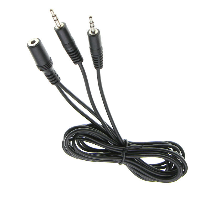 3.5mm two-in-one audio cable, one female to two male audio conversion cable, one-two speaker sharing cable 3.5mm two-in-one audio cable, one female to two male audio conversion cable, one-two speaker sharing cable