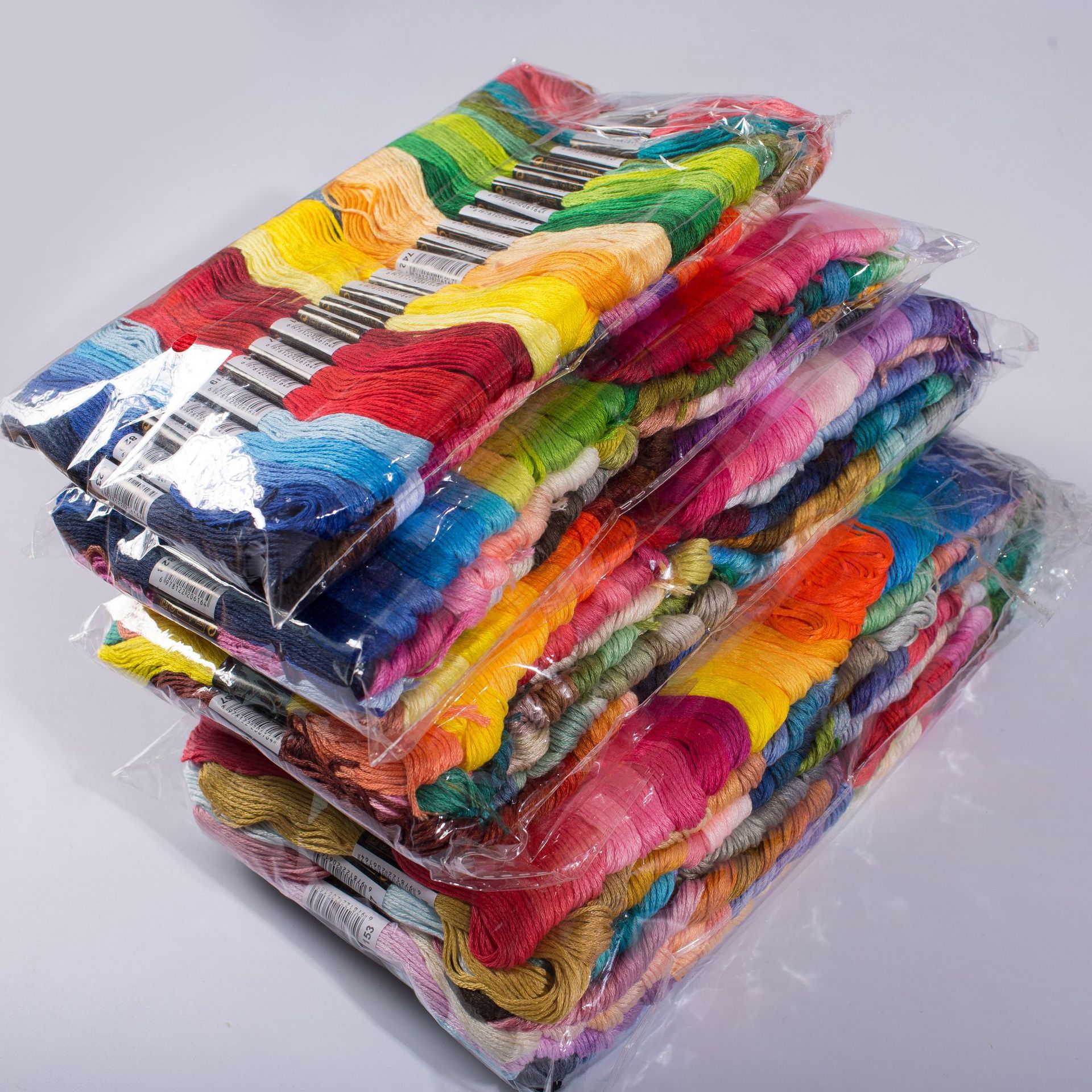 Hilo de bordado de poliéster y algodón para punto de cruz de 50 y 100 colores, hilo de bordado Lu, hilo arcoíris para bordado hecho a mano, accesorio de cuerda para tejer DIY.