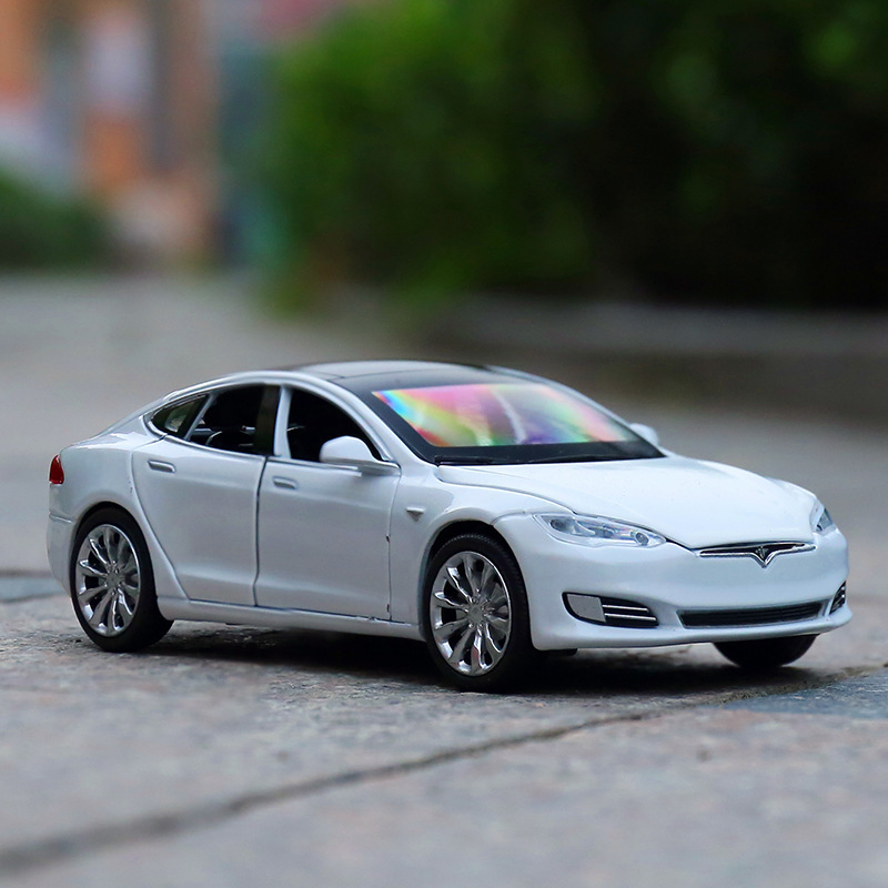 Baosilun 1/32 Tesla Model S alloy car Model Huili acousto-optic sports car car 66063 bulk