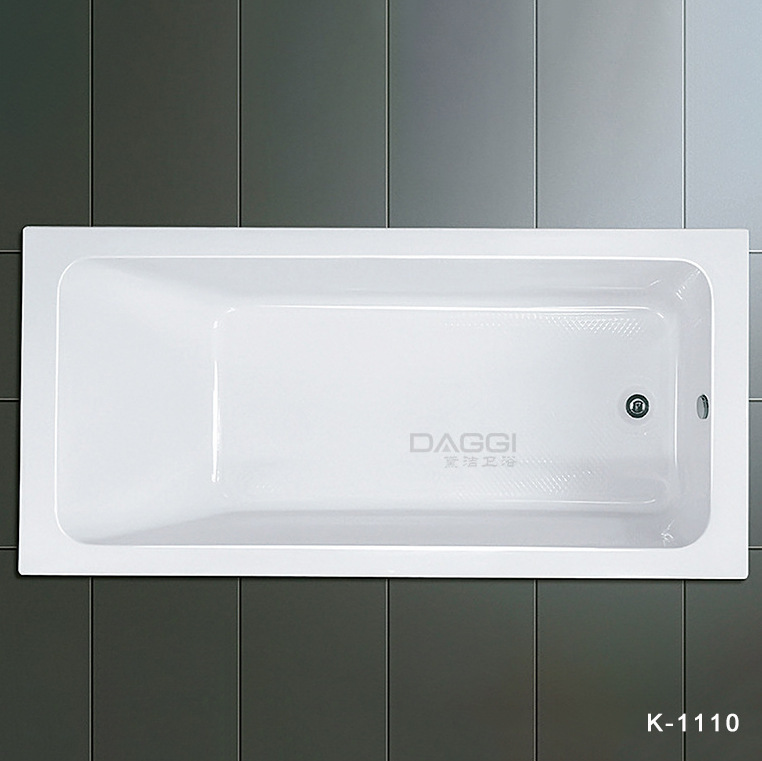 Foshan manufacturers acrylic embedded bathtub hotel home simple square ordinary adult embedded bath