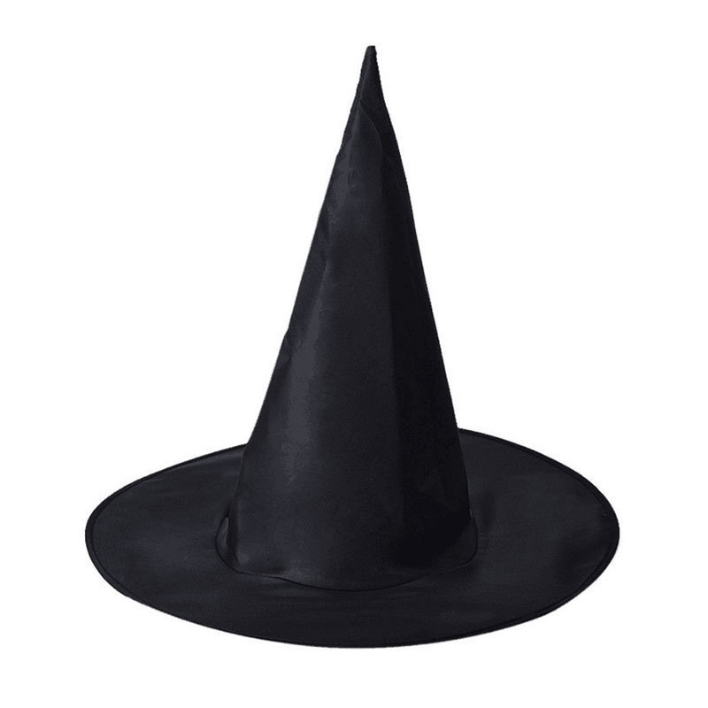 万圣节帽子黑色牛津布尖顶帽哈利波特魔法师帽巫婆帽巫师帽子批发