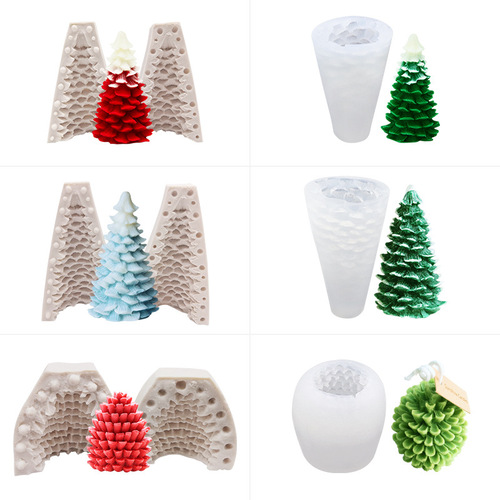 Sanxin Christmas tree scented candle silicone mold DIY Christmas pine cone plaster diffuser stone ornament grinding tool
