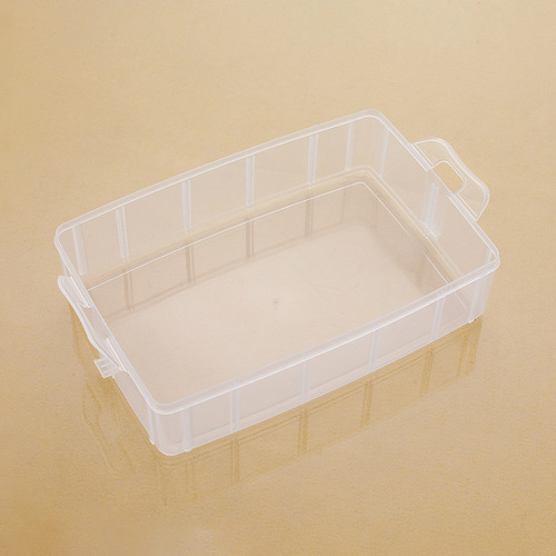 Large three-layer detachable multi-layer 30-compartment portable transparent plastic jewelry fishing gear medicine storage box makeup storage box