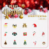 Christmas metal diamond for manicure, accessory, nail stickers for nails, sticker, suitable for import, 3D