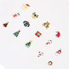 Christmas metal diamond for manicure, accessory, nail stickers for nails, sticker, suitable for import, 3D