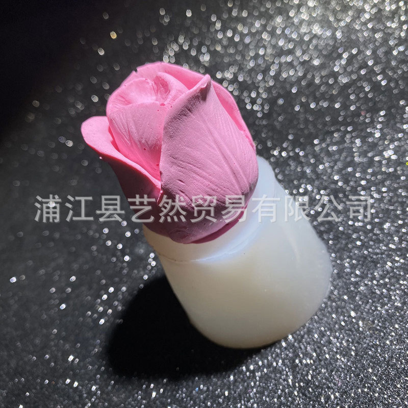 Tridimensional Rose mousse pastel molde a mano jabón hielo talla aromaterapia yeso DIY hornear epoxi arcilla Decoración