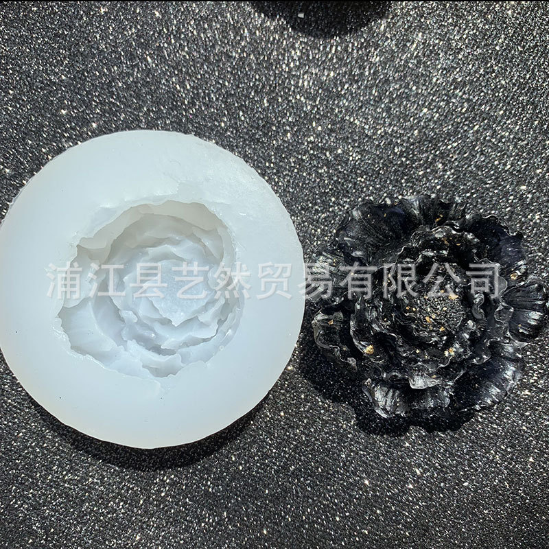 Rose Yu Mei flor Bud molde de silicona DIY epoxi Mesa Decoración Accesorios decorativo llavero colgante titular del teléfono móvil