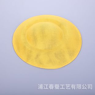 Foreign trade hot small bowler hat handmade bare hat imitation hemp yarn hat embryo headband headdress accessories in stock wholesale
