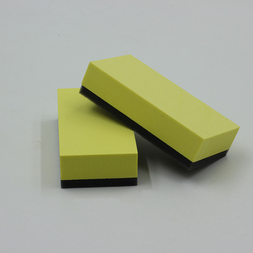 Car beauty special crystal-coated sponge block paint glass coating sponge wipe non-degumming waxing wiping tool