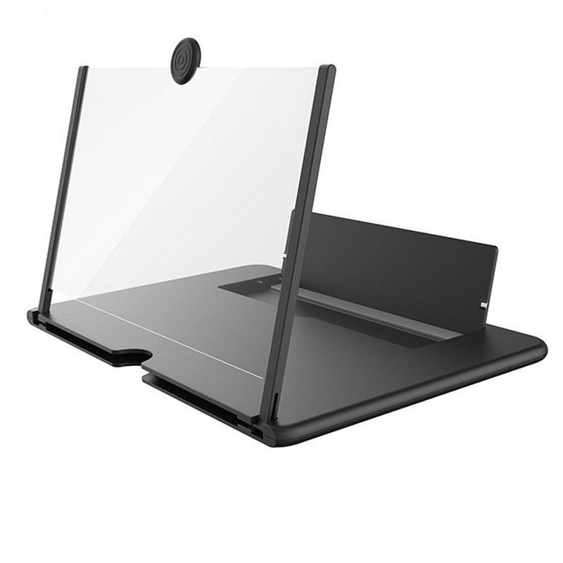 Amplificador de pantalla para teléfono móvil de 16 pulgadas, soporte plegable, lupa de video 3D, pantalla grande de 12 pulgadas para ver series