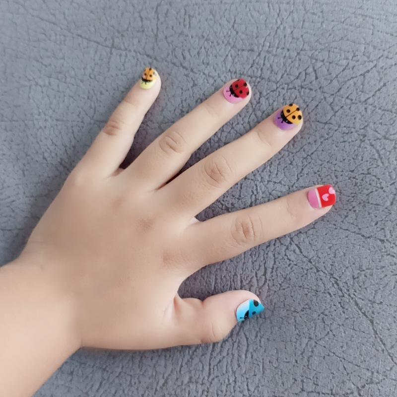 10 piezas de uñas para niños adolescentes, uñas para adolescentes lindas, uñas para niños de 12 - 18 años de edad
