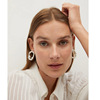 Earrings, brand design silver needle from pearl, 925 sample silver, European style, trend of season, suitable for import