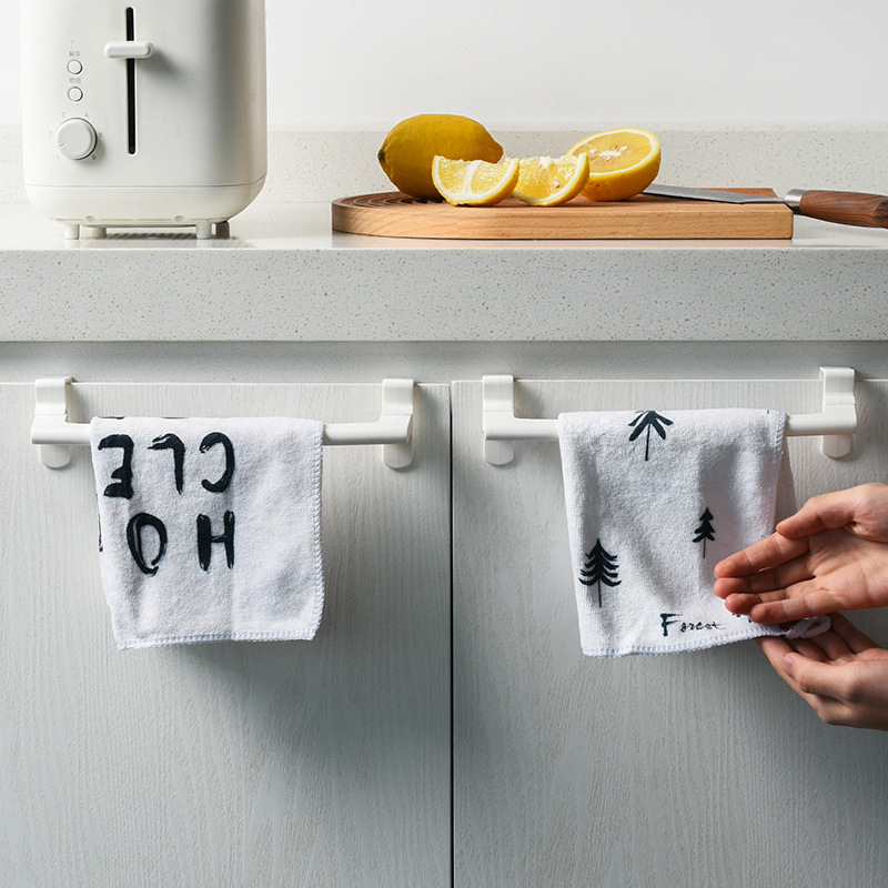 Cabinet door towel rack plastic rack cabinet door rack creative plastic rack multifunctional kitchen rag rack factory direct sale