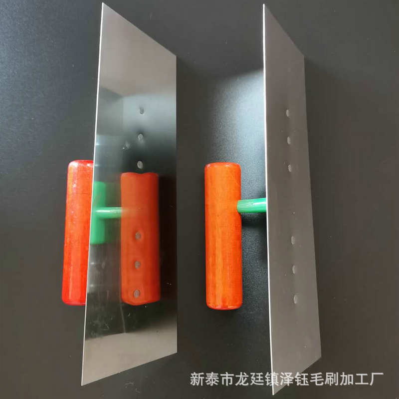 Mango de madera tablero de yeso masilla espátula albañilería herramientas de construcción de acero inoxidable empuje cuchillo barro espátula