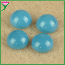 可蜡镶纳米圆形平底素面合成绿松石宝石半球蛋面蓝松石戒面钻裸石
