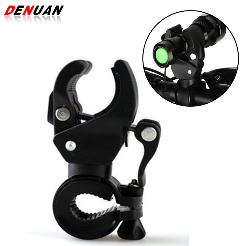 批发万能自行夹子手电筒灯夹360度旋转自行车装备自行车灯夹