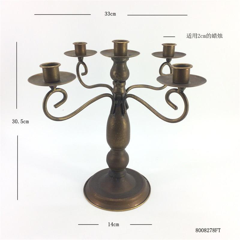 Candelabro de hierro de estilo europeo vintage vela taza Amazon vela taza decoración de la boda vela titular vela de la cena titular de la vela