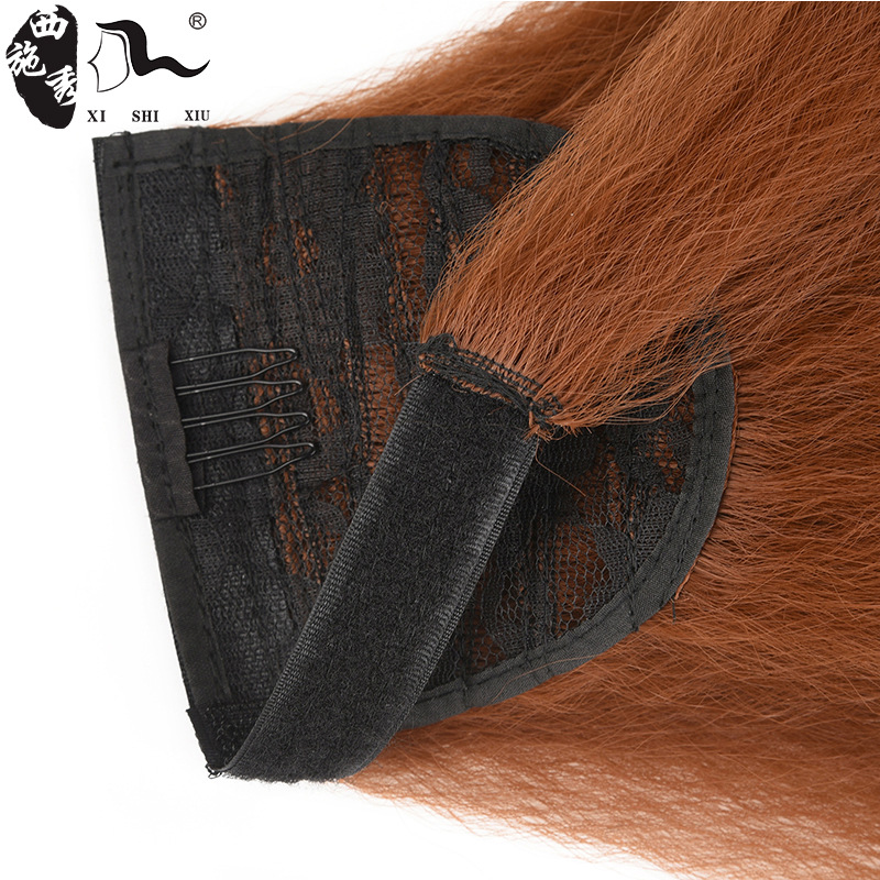 Cross-border foreign trade African ponytail wig invisible seamless Velcro corn beard ponytail 60cm factory wholesale