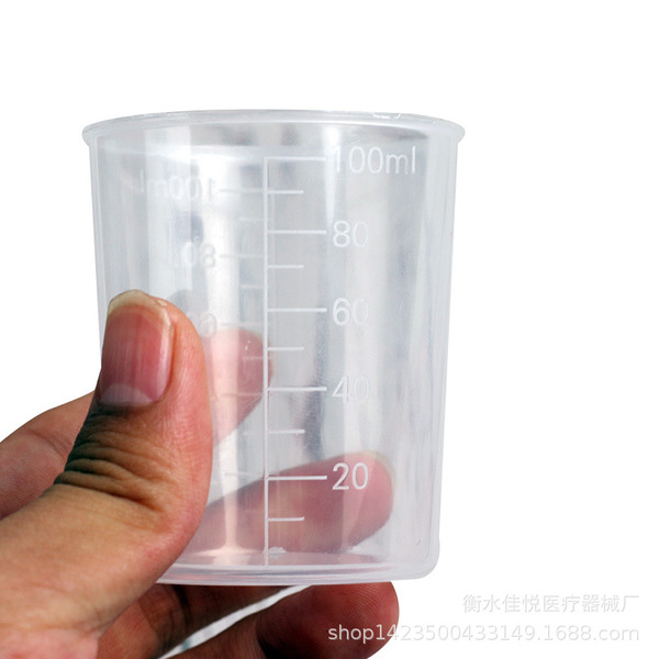 Plastic measuring cup odorless scaled