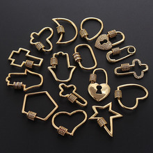 ����ֶ�18K��Կ�׿������������������ʮ�ּ��ʯ���diy��Ʒ��