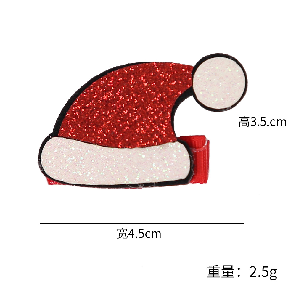 Sombrero de Navidad blanco horquilla
