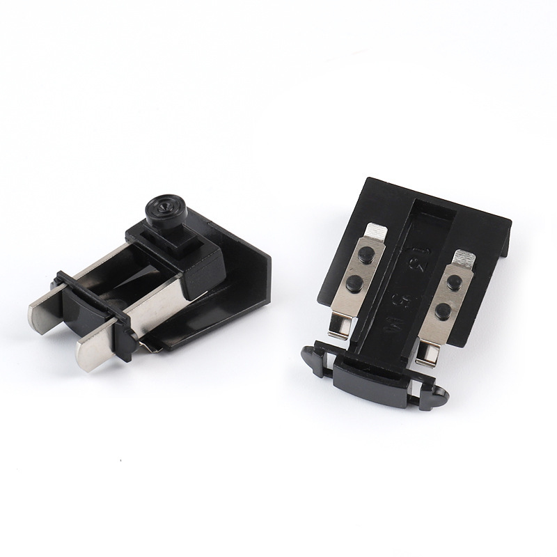 手电筒充电插头插座 C5弧形扁插头4件套  双扁充电插头