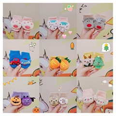 Children's socks ins style baby children's cute boat socks dot cartoon three-dimensional cartoon coral velvet doll children's socks wholesale