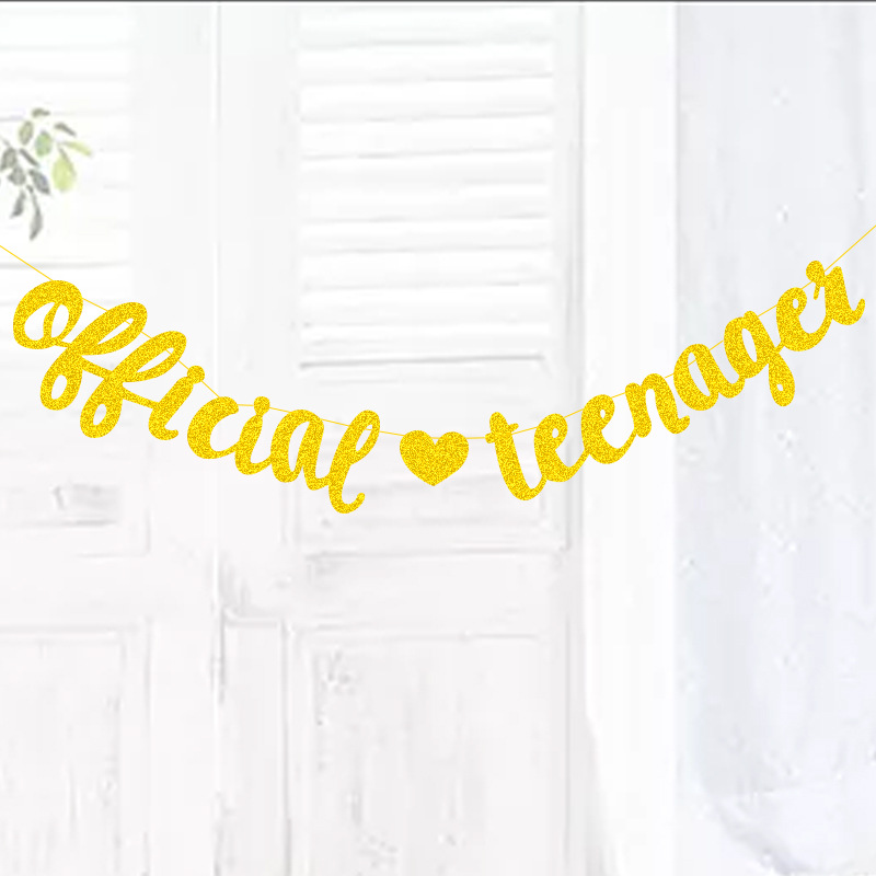 Europa y América del banquete de boda decoración cadena Fábrica de la bandera de La Boda Guirnalda Oficial adolescente Glitter Garland