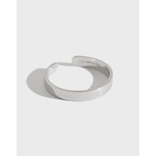 JBY111日韩版S925纯银时尚个性CHIC风格简约光面戒指开口戒指指环