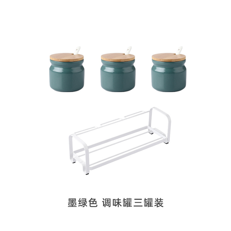 Creativo nórdico cocina condimento tarro hogar cerámica condimento caja traje de almacenamiento de cerámica aceite botella condimento tarro traje