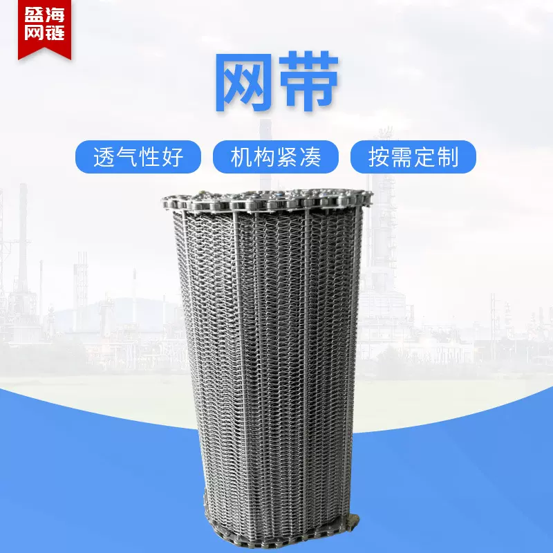 非标批发食品蒸煮网带304不锈钢网链木皮烘干镀锌链条式传送带