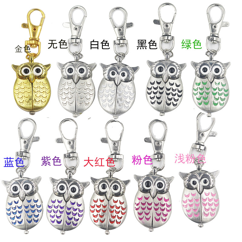 Children's Watch Owl Hanging Watch Keychain Pocket Watch Eagle Woolen Chain Student Pocket Watch Owl Pocket Watch