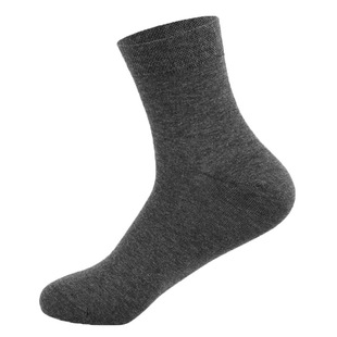 Mid-calf socks men's business cotton pure casual solid color simple deodorant sweat-absorbent breathable Four Seasons black suit men's socks