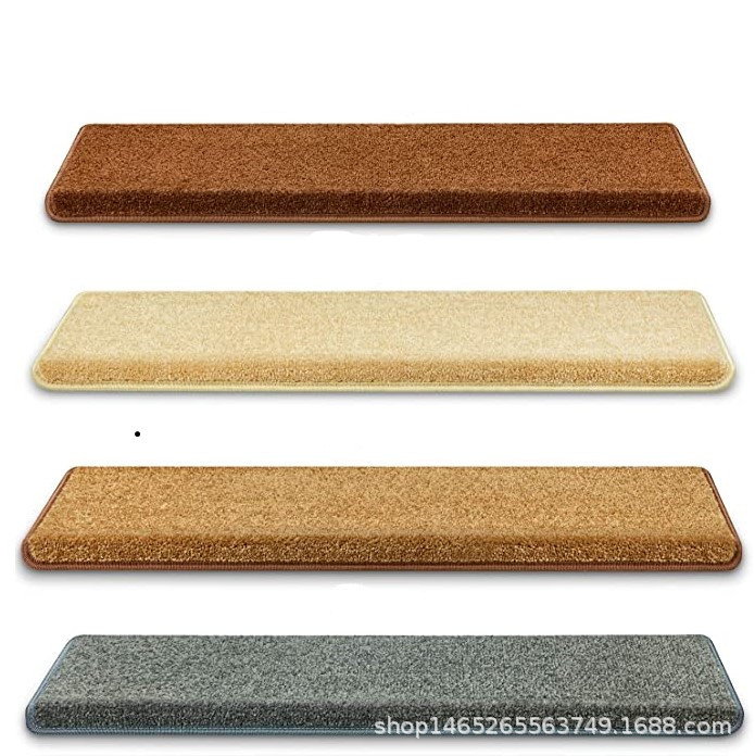 Solid Color Stair Step Mat Simple Stair Mat Carpet Adhesive-free Self-adhesive Simple Stair Mat Anti-slip Mat Customizable