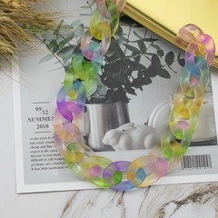 Acrylic plastic hook chain link accessory transparent tactile matte two-color phone chain DIY