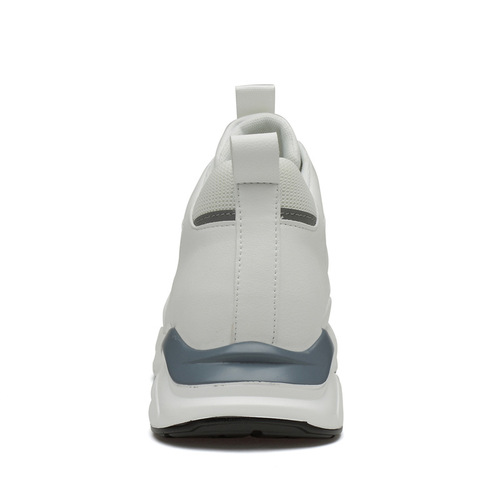 Flying mesh sports and casual sneakers for men, invisible inner height increasing shoes, white shoes, lace-up shallow shoes