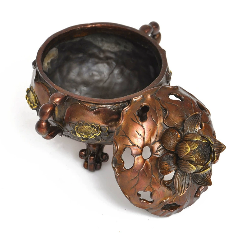Direct sales ... cannot include brand names; instruction says avoid marketplace names; but given Chinese: Direct sales of handicrafts copper incense burner ornaments copper lotus incense burner ornaments for incense burner Feng Shui supplies. We should translate: Прямые продажи ручных изделий медные благовоний держатели, медная лотосовая ароматическая чашка, принадлежности Фэн Шуй. But avoid