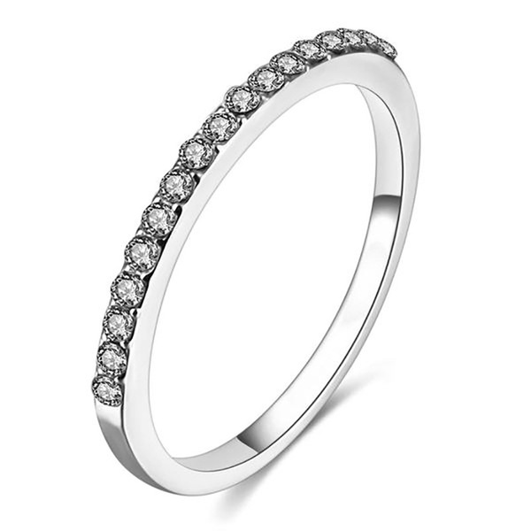 Cao Shi Cross-Border Best-Selling Normcore Style Women's Micro-Encrusted Zircon Ring Versatile Index Finger Ring Gift Popular Model