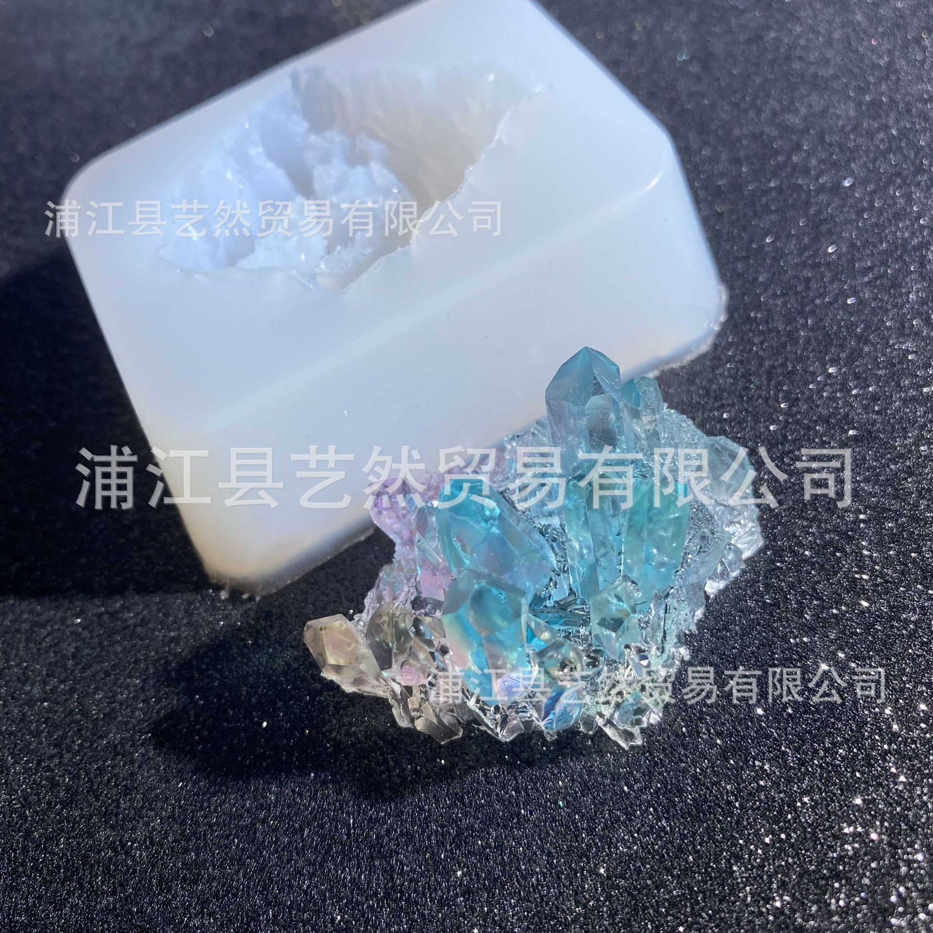 Simulación original de piedra DIY cristal epoxi molde de piedra de cristal de racimo mina material de decoración epoxi molde de silicona