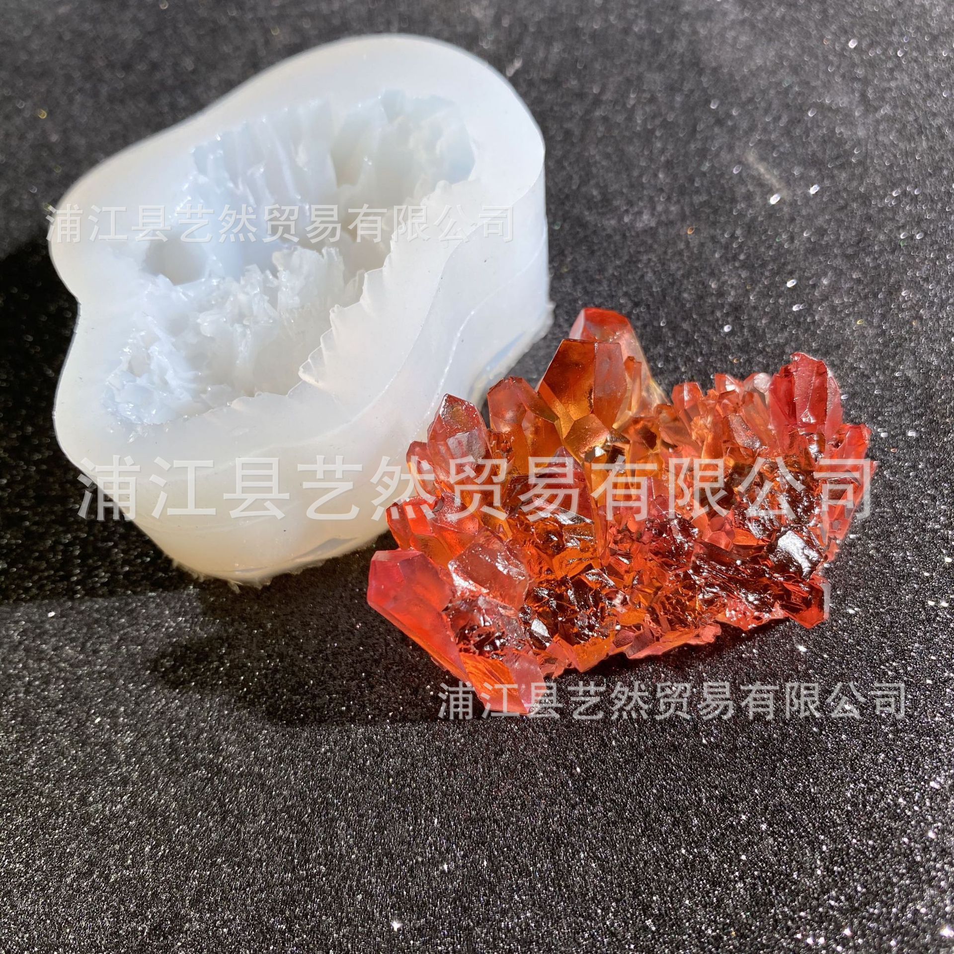 Artificial cristal natural racimo original piedra decoración cristal epoxi cristal racimo iceberg cristal epoxi molde de silicona