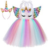 Children's colorful dress, short angel wings, unicorn, tulle, cosplay