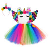 Children's colorful dress, short angel wings, unicorn, tulle, cosplay