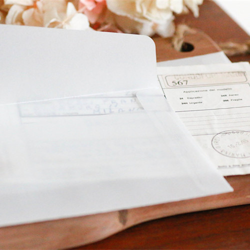 Sulfuric acid paper envelope translucent invitation envelope hot stamping wedding invitation packaging bag manicure card storage bag