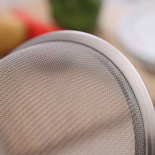 Wide edge straight grain twill oil grid soy milk bird's nest filter colander 201 stainless steel drain mesh kitchen oil separator