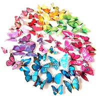 Butterfly creative три-dimensional наклейка на стену спальня красивое украшение пост 12 установленных магнитов и 16 цветов выбор H-003