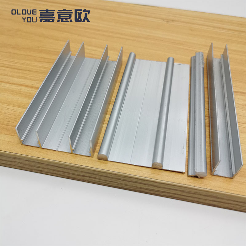 衣柜推拉门上下铝合金滑轨柜门轨道 现代趟门上下轨 小双趟门下轨
