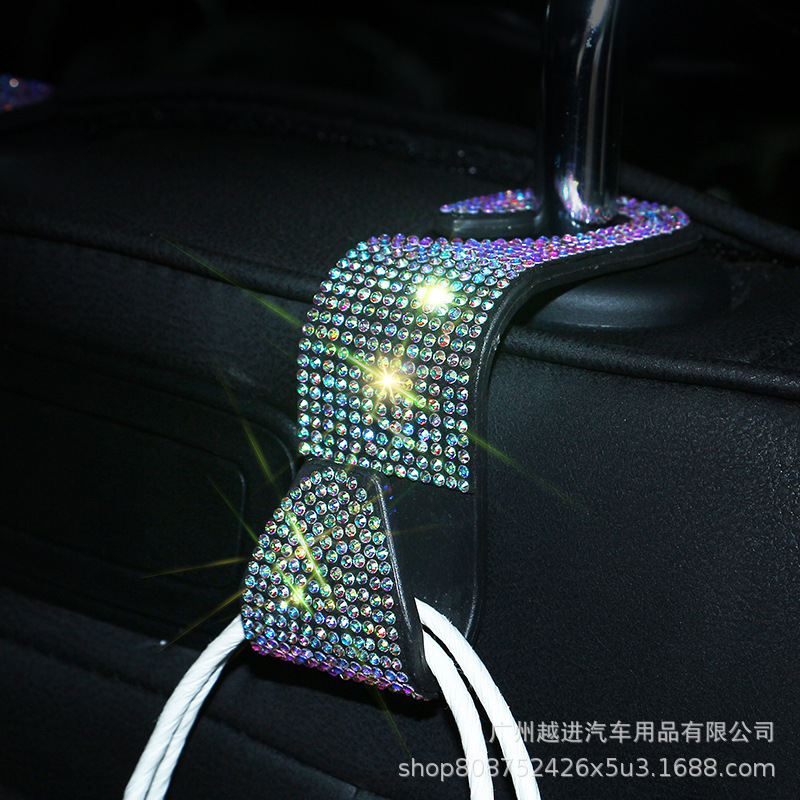 Car Seat Back Hot Diamond Hook Hidden Car Seat Back Creative Car Multifunctional Seat Hook Bag