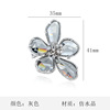 Retro fashionable crystal lapel pin, brooch, pin, creative universal decorations, accessory, flowered, European style