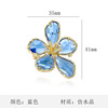 Retro fashionable crystal lapel pin, brooch, pin, creative universal decorations, accessory, flowered, European style